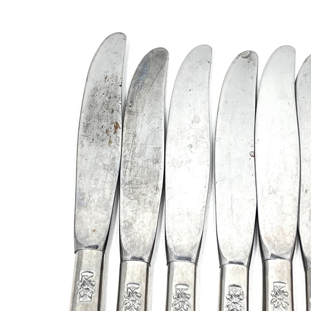 Rogers‎ Suncrest Stainless Flatware Set 35pc Floral Daisy Japan Mid Century READ